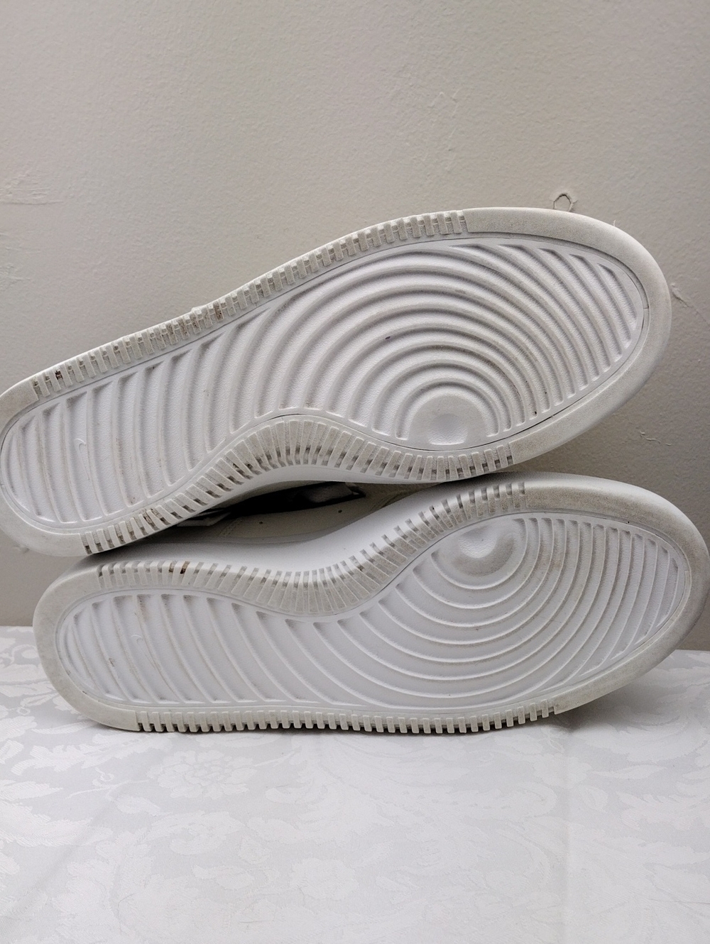 Nike Court Vision Alta White Sail Blue Leather Round Toe Lace Up Low Top Sneaker - Picture 7 of 16